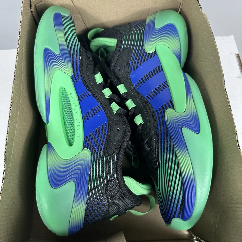 adidas Women's Black, Blue & Green Wave-Effect Athletic Sneakers